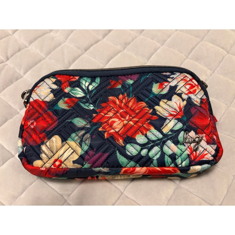 Lug Coupe XL Bloom Revival Floral Quilted Crossbody Bag Wallet New